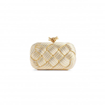 BOTTEGA VENETA SIGNATURE-KNOT INTRECCIO LEATHER CLUTCH BAG 804532V4Q318029 (19*11.5*5cm)